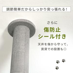 キャットタワー 木製 突っ張り スリム 猫 タ...の詳細画像4