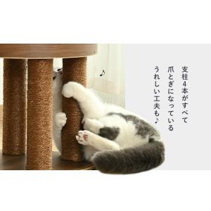 キャットタワー 木製 据え置き 猫 ハウス ペ...の詳細画像4