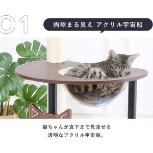 キャットタワー 木製 据え置き ペットファニチ...の詳細画像3