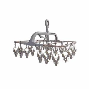 洗濯ハンガー 角ハンガー ランドリーハンガー 軽量 ALUMI HANGER アルミランドリーハンガー 24ピンチ カッパーブラウン AL-001 ALUMI HANGER（アルミハンガー）