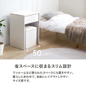 テーブル 化粧台 メイクテーブル 鏡台 収納ド...の詳細画像4