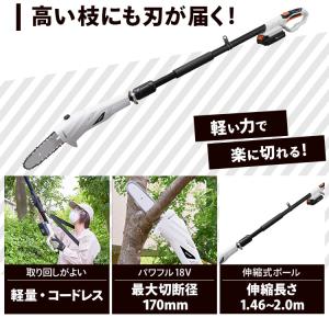 チェーンソー 充電式 充電式チェーンソー 高枝...の詳細画像1