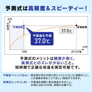 体温計 10秒 予測式 脇下 2年保証 電子体...の詳細画像5