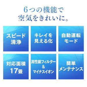 空気清浄機 モニター付き空気清浄機 17畳 ブ...の詳細画像2