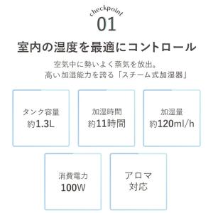 加湿器 スチーム式 卓上加湿器 おしゃれ 小型...の詳細画像3