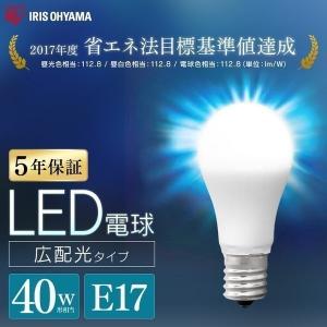 LED電球 アイリスオーヤマ 広配光 40形相当 照明 LED LDA4D LDA4N LDA4L-G-E17-4T6  対象 安心延長保証対象｜irisplaza