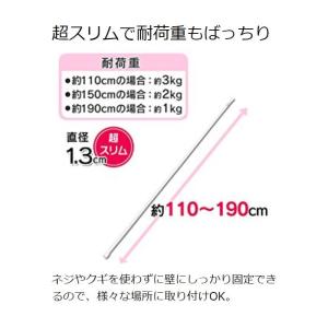 つっぱり棒 伸縮棒 アイリスオーヤマ 幅110...の詳細画像2