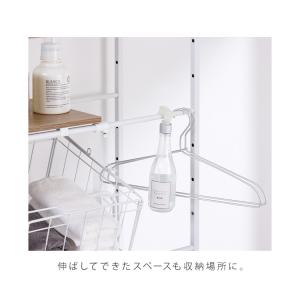 ランドリーラック 洗濯機 ラック バスケット付...の詳細画像3