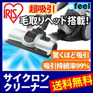 訳あり 掃除機 掃除機サイクロン サイクロン掃除機 サイクロンクリーナー コンパクト 超吸引毛取りヘッド ECC-100CTK-S シルバー/ブラック （アイリスオーヤマ)