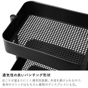 キッチンワゴン キャスター付き スリム 3段 ...の詳細画像3