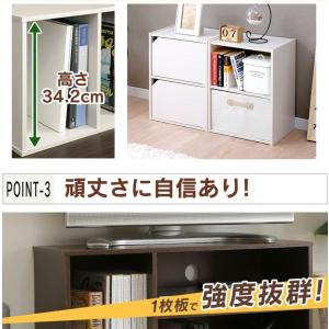カラーボックス 2段 扉 収納 収納ボックス ...の詳細画像4