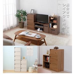 カラーボックス 3段 扉 収納 収納ボックス ...の詳細画像1