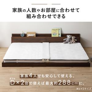 ベッド ベッドフレーム ダブル マットレス付き...の詳細画像2