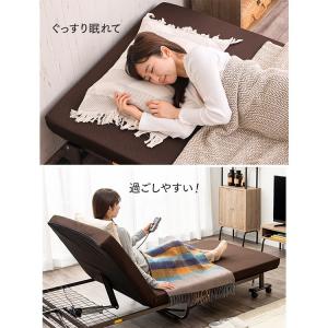 折りたたみベッド シングル 電動ベッド リクラ...の詳細画像2