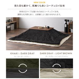こたつ布団 正方形 リバーシブル 洗える 暖か...の詳細画像2
