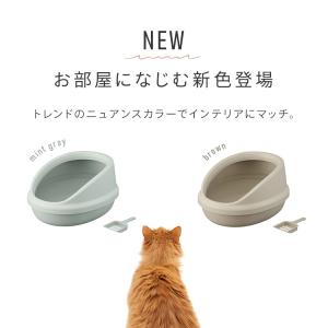 猫トイレ 猫 トイレ 大型 ハーフカバー 飛び...の詳細画像1