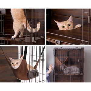 猫 ケージ キャットケージ 2段 ハンモック ...の詳細画像4