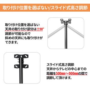 テレビ 吊り下げ金具 吊り下げ 天吊り金具 天...の詳細画像4