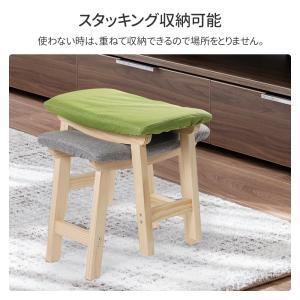 スツール 木製 北欧 四角 天然木 おしゃれ ...の詳細画像2