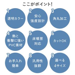 冷蔵庫マット 透明 冷蔵庫 マット 2mm 冷...の詳細画像2