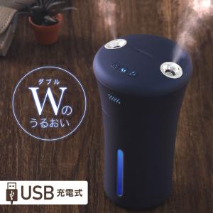 加湿器 小型 卓上加湿器 USB充電式 マイナスイオン ダブルスプレー ミニ加湿器 USB加湿器 充電式 卓上 加湿 潤い 保湿 乾燥対策｜iristopmart123