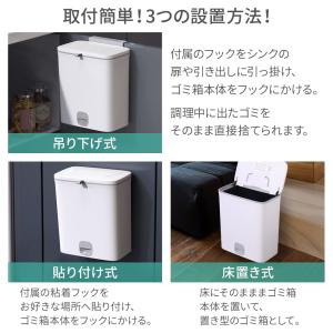 ゴミ箱 壁掛け ふた付き 大容量 10L 壁掛...の詳細画像2