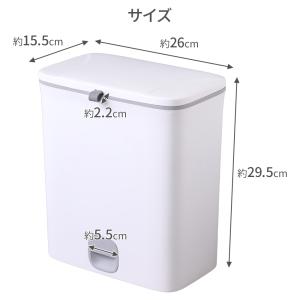 ゴミ箱 壁掛け ふた付き 大容量 10L 壁掛...の詳細画像3