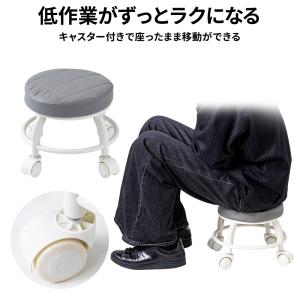作業椅子 キャスター付き 椅子 ロースツール ...の詳細画像1