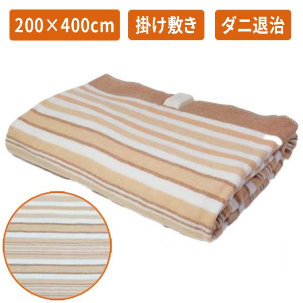 電気毛布 掛け敷き 掛け毛布 敷き毛布 200×140cm セミダブル ダニ退治機能 洗濯機OK 丸...