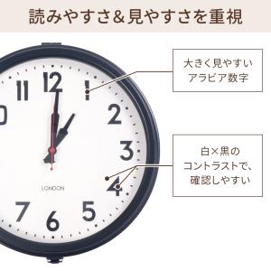 両面時計 壁掛け時計 掛け時計 静音 両面 時...の詳細画像1