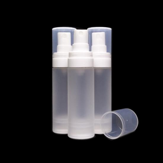 アルコール対応 容器 エアレススプレーボトル 30ml PP 透明・白 3本セット