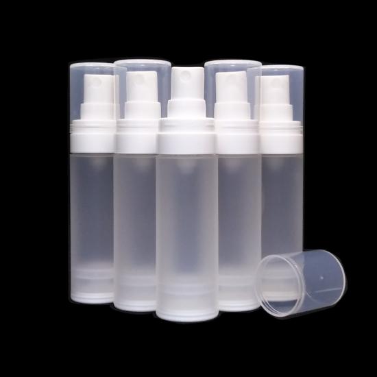 アルコール対応 容器 エアレススプレーボトル 30ml PP 透明・白 5本セット