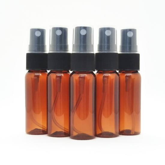 遮光 アロマ 容器 スプレーボトル 20ml PET 茶 5本セット