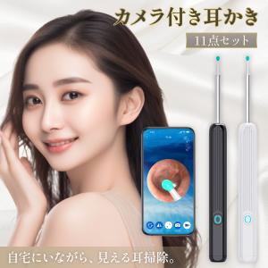 カメラ付きで見える清潔感へ 11点セット《公式ストア》 耳かき カメラ イヤースコープ  子供 ライト iphone Android iPad対応 Type-c充電式 LUMIARA
