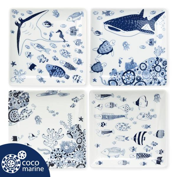 食器 皿 おしゃれ 角皿 波佐見焼 natural69 cocomarine 正角皿 陶器 和食器 ...