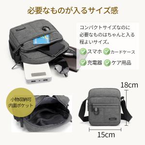 ショルダーバッグ メンズ 小さい 斜めがけ 軽...の詳細画像2
