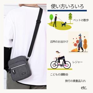 ショルダーバッグ メンズ 小さい 斜めがけ 軽...の詳細画像5