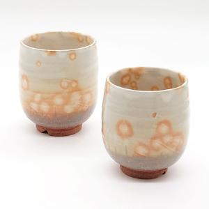 萩陶苑（SHUTOUEN） 萩焼 湯呑 白釉 圭一郎作 木箱入 湯呑み お茶碗