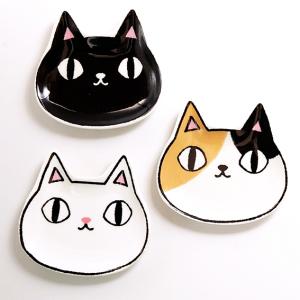 美濃焼 ねこ＊まるけ ミツメル 13.7cm三角プレート／取り皿 : うつわ