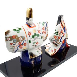 雛人形 コンパクト 陶磁器 薬師窯 染錦立雛 ...の詳細画像1