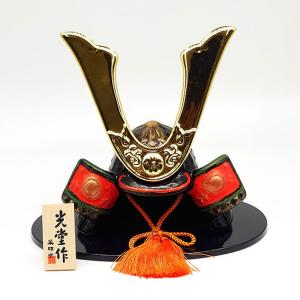 五月人形 コンパクト 陶器 薬師窯 染錦 鯉のぼり 大将 卓上 陶製