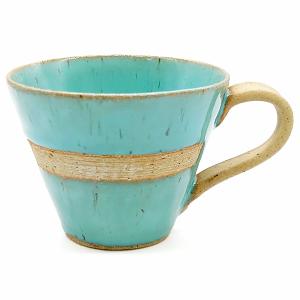 美濃焼 マグカップ 青均窯 粉引 おしゃれ 青...の詳細画像1