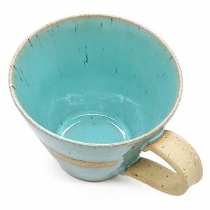 美濃焼 マグカップ 青均窯 粉引 おしゃれ 青...の詳細画像3