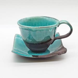 美濃焼 新海ソギ 珈琲碗皿/コーヒーカップ 陶器 和食器