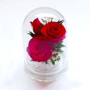 ガラスドーム 花 ドライフラワー ボトルフラワ...の詳細画像1
