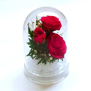ガラスドーム 花 ドライフラワー ボトルフラワ...の詳細画像2