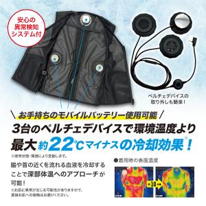 TULTEX 冷温サイレントペルチェベスト アイスパック セット 空調ウェア