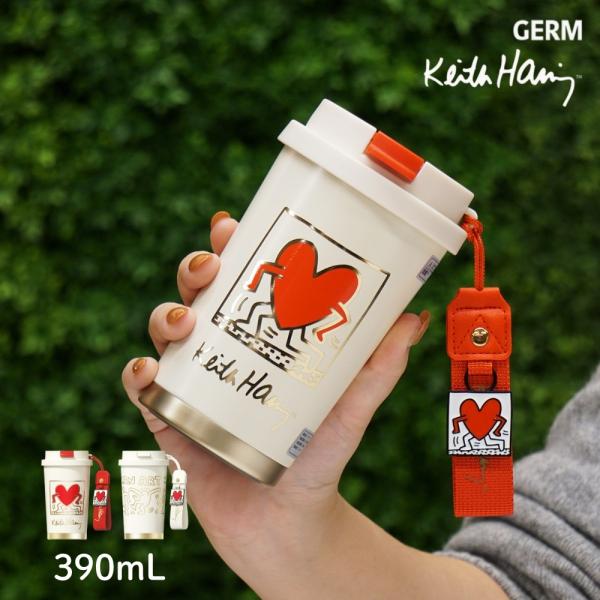 GERM キース・ヘリング マグ 390ml ストラップ付 タンブラー マグ ステンレス 保温 保冷...