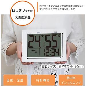 ドリテック 大画面温湿度計 グロース ホワイト...の詳細画像3