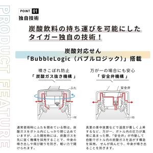 タイガー魔法瓶 真空断熱炭酸ボトル 水筒 0....の詳細画像3
